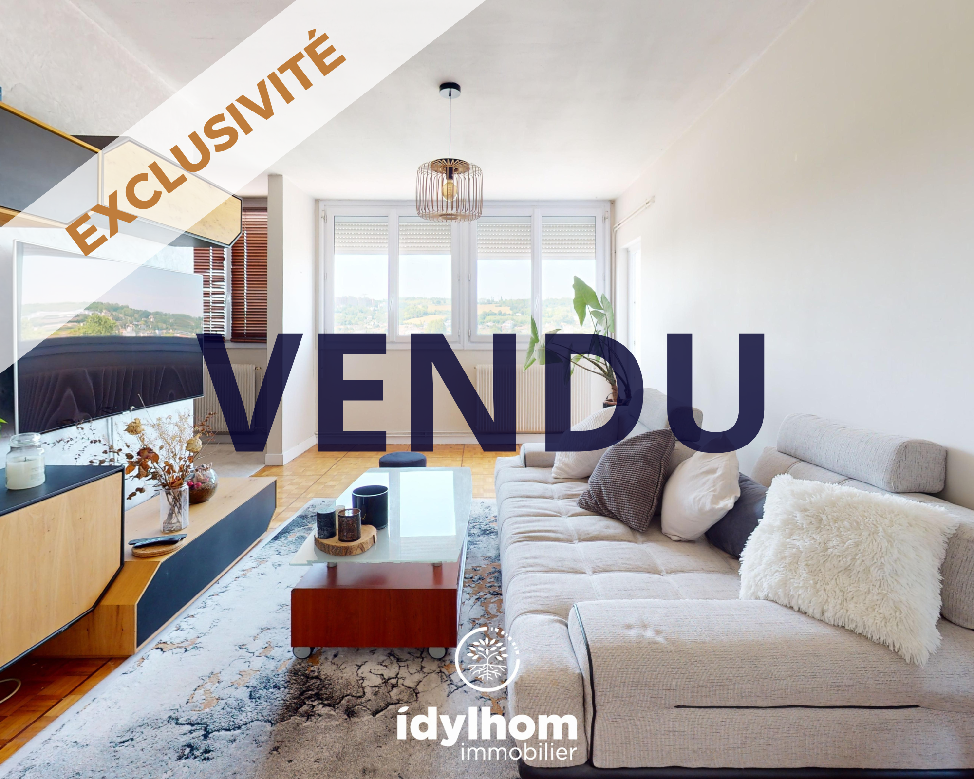 HORIZON : Appartement T4 de 66 m² au dernier étage, avec cave et parking – Toulouse – métro Rangueil