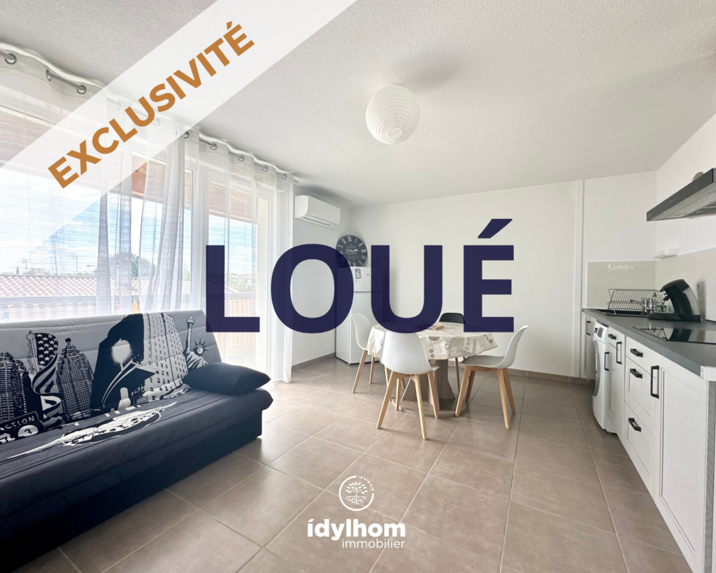 SUD  : Appartement T2 meublé climatisé de 42 m2 avec parking, à Saint-Alban