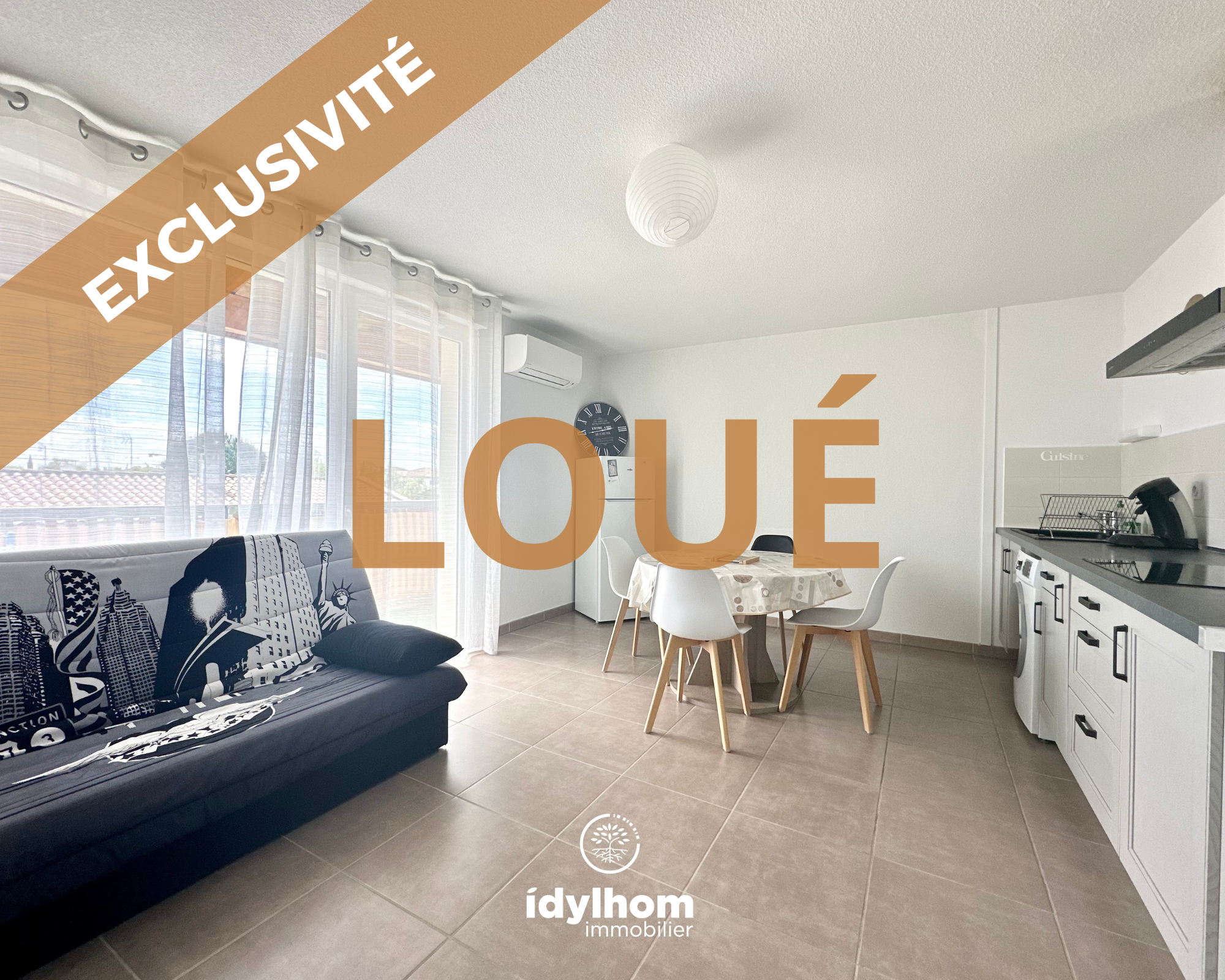 SUD : Appartement T2 meublé climatisé de 42 m2 avec parking, à Saint-Alban