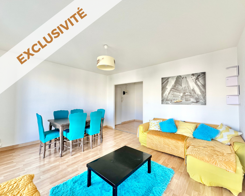 YELLOW – Appartement T3 meublé avec parking et cave – Secteur Amouroux – Toulouse