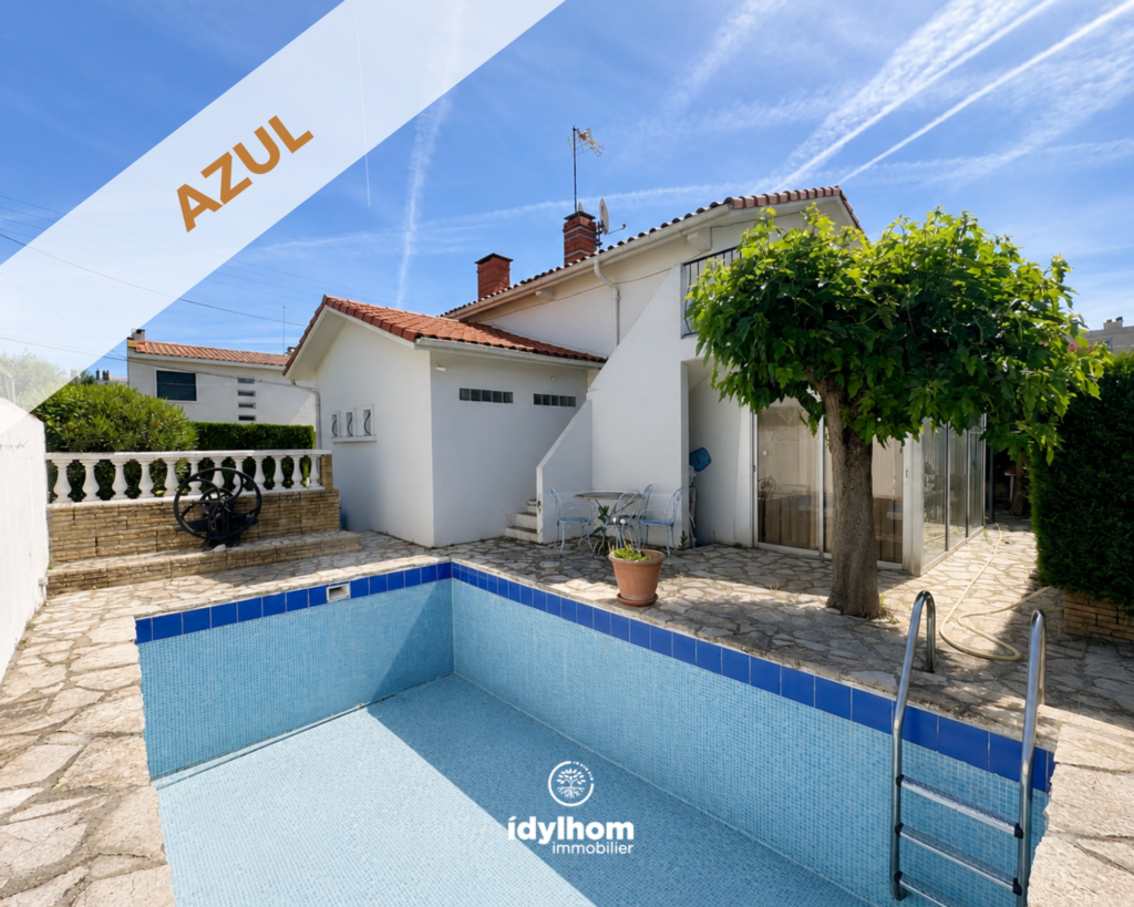 AZUL – Maison T6 de 102 m2 avec jardin, véranda, garage, piscine et accès indépendant