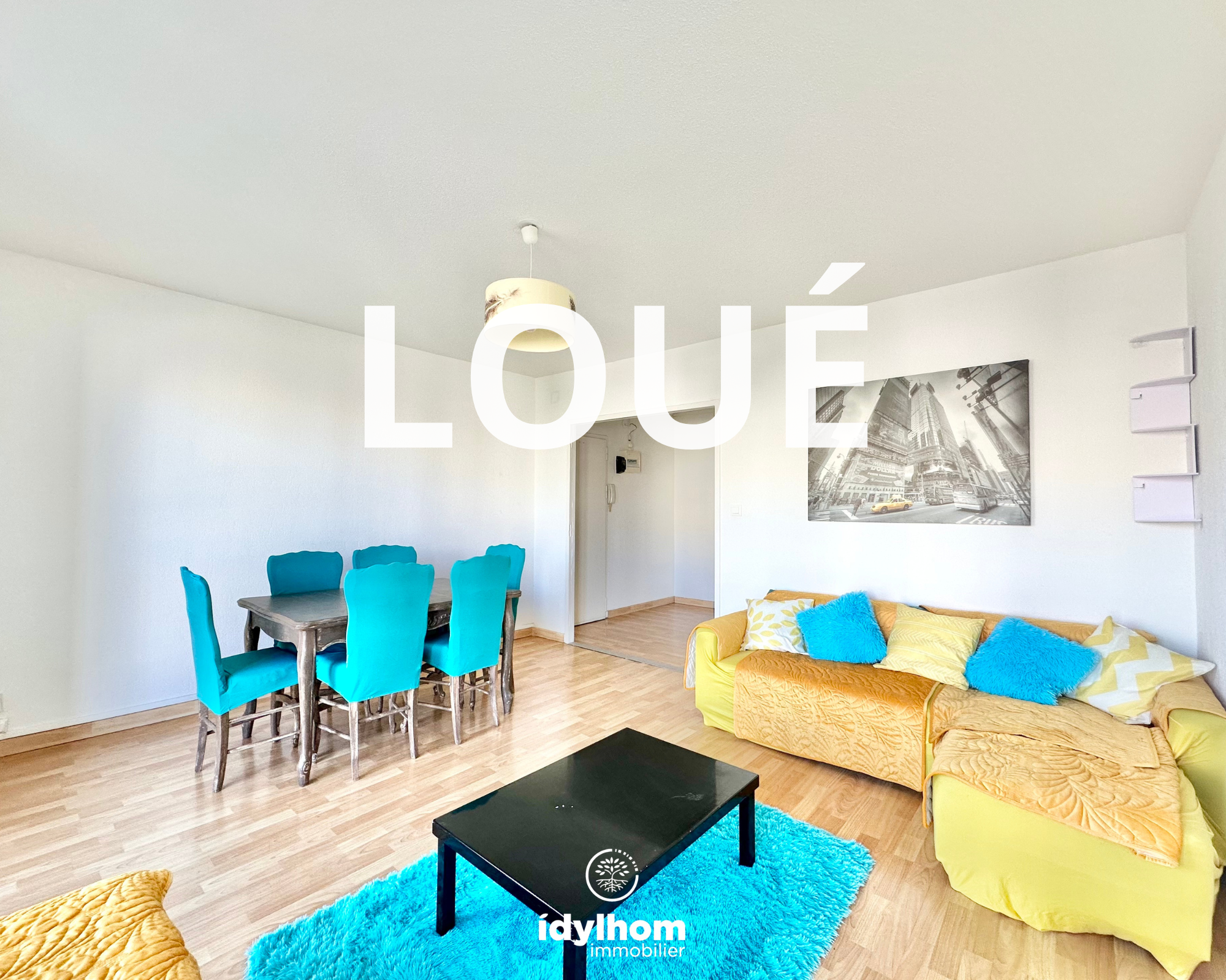 YELLOW – Appartement T3 meublé avec parking et cave – Secteur Amouroux – Toulouse